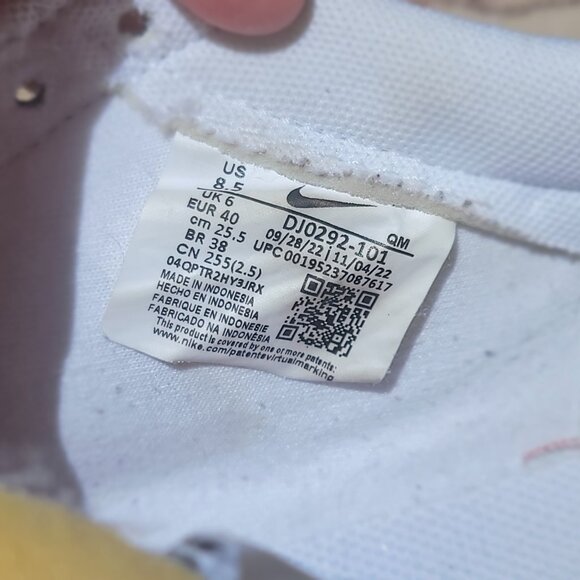 White/Black/Orange Nike, WMNS Blazer Low Platform DJ0292-101 - Picture 8 of 8